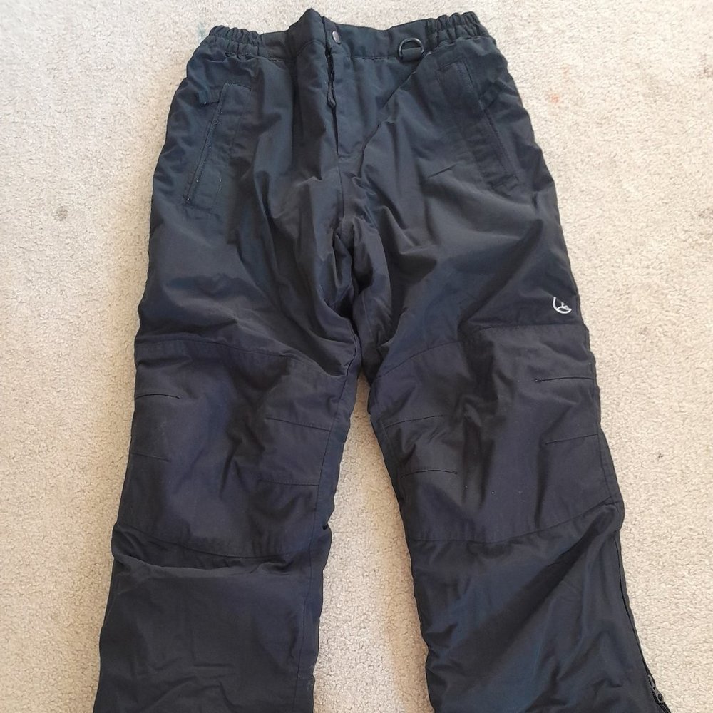 Lands End Squall Snow Pants 8 Husky Black